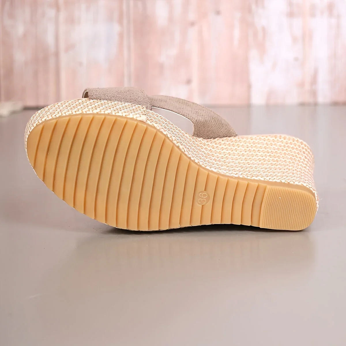 Orlena Sandals | Cross Strap Wedge Sandals with Platform Sole - Image 12