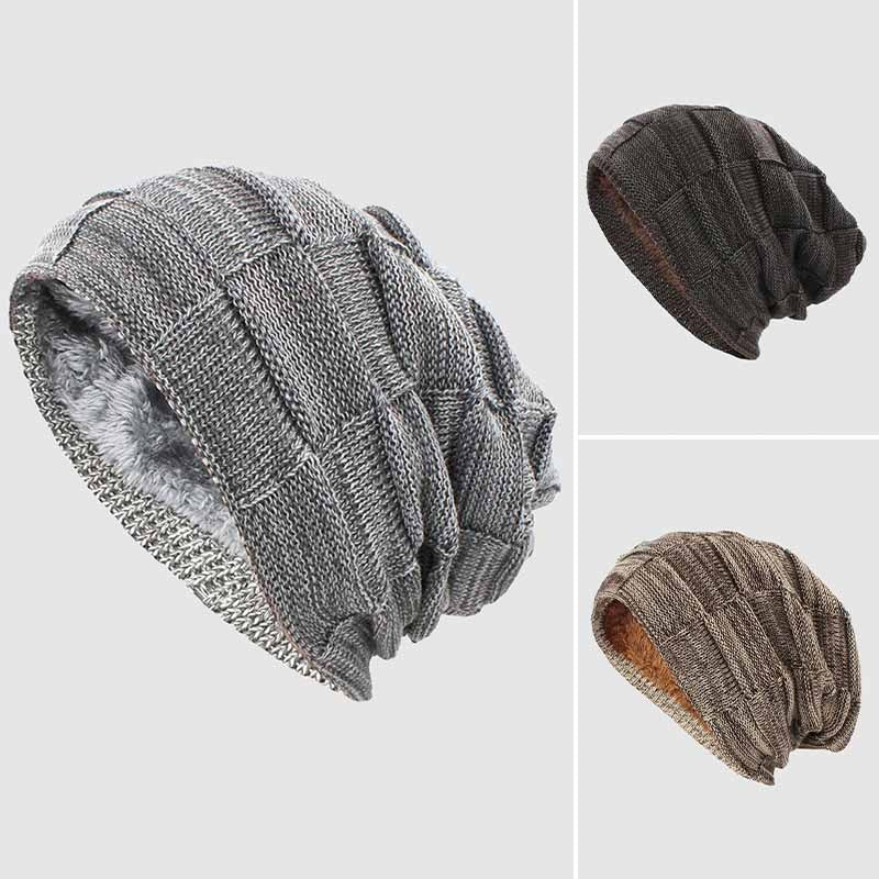 Oscar Relaxed Fit Slouch Beanie | Solid Block Knit Brim Slouch Beanie - Image 4
