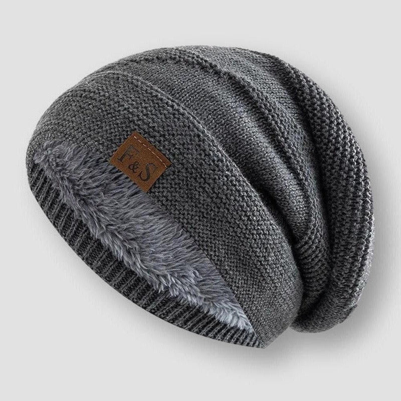 Oscar Slouchy Beanie | Ribbed Fleece Lined Beanie