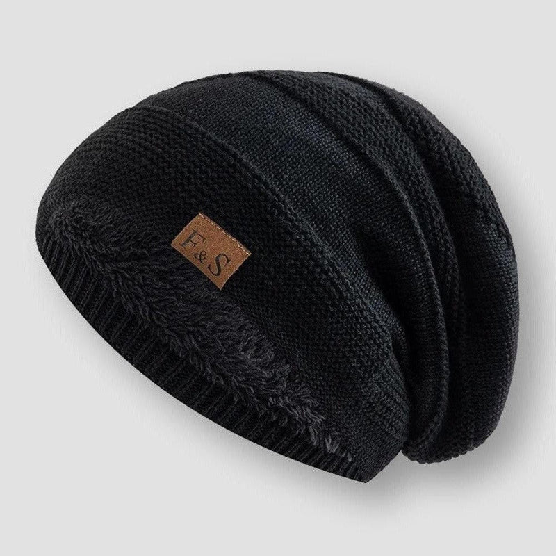 Oscar Slouchy Beanie | Ribbed Fleece Lined Beanie - Image 3