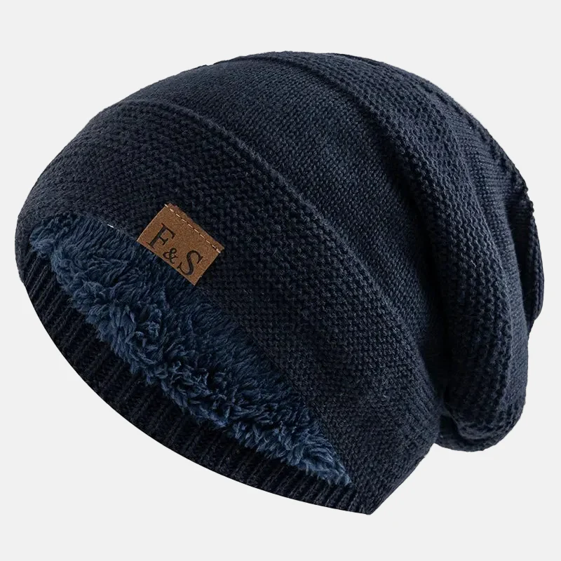 Oscar Slouchy Beanie | Ribbed Fleece Lined Beanie - Image 5