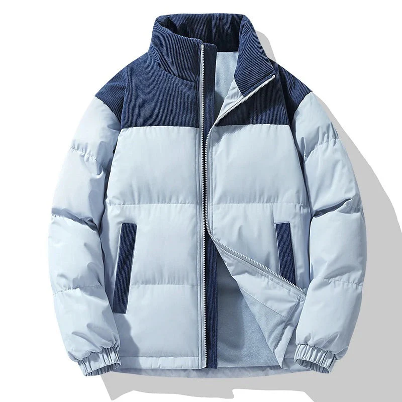 Oscar Quilted Relaxed Fit Puffer Jacket | Stand-Up Collar Hip-Length Jacket - Image 2