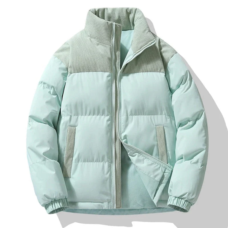 Oscar Quilted Relaxed Fit Puffer Jacket | Stand-Up Collar Hip-Length Jacket - Image 4
