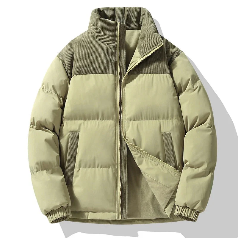 Oscar Quilted Relaxed Fit Puffer Jacket | Stand-Up Collar Hip-Length Jacket - Image 5