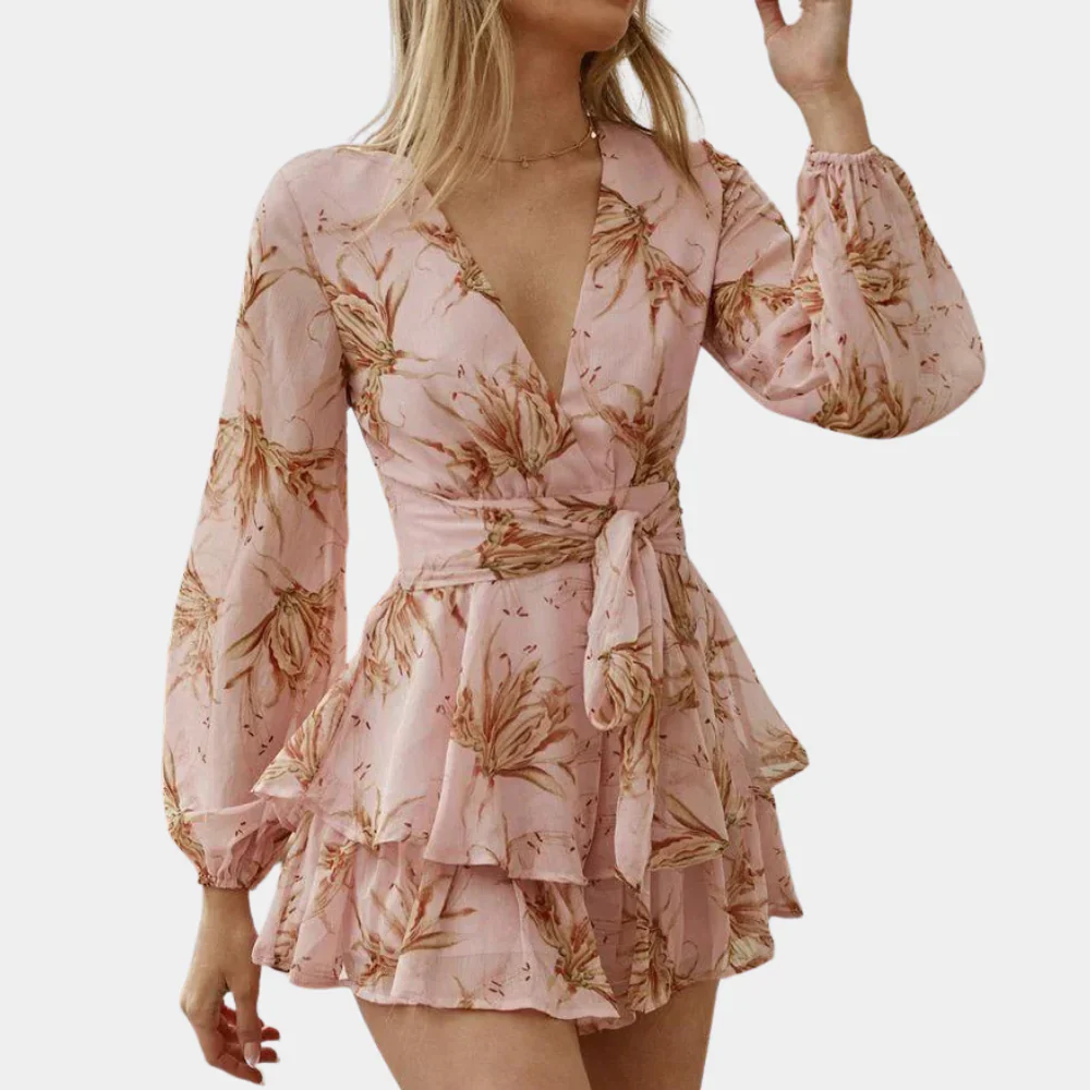 Oxana Dress | Elegant Floral Summer Mini Dress - Image 2