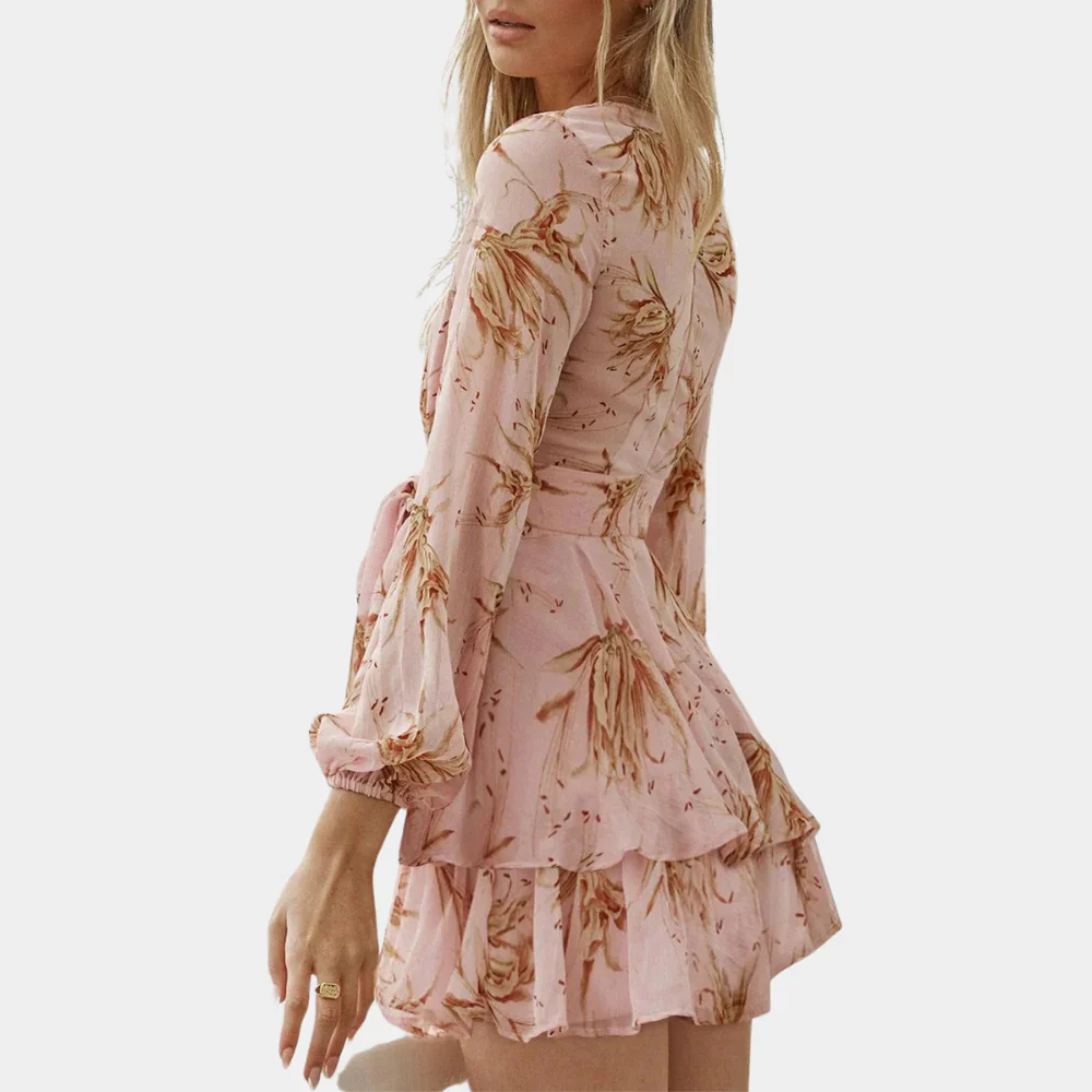 Oxana Dress | Elegant Floral Summer Mini Dress - Image 4