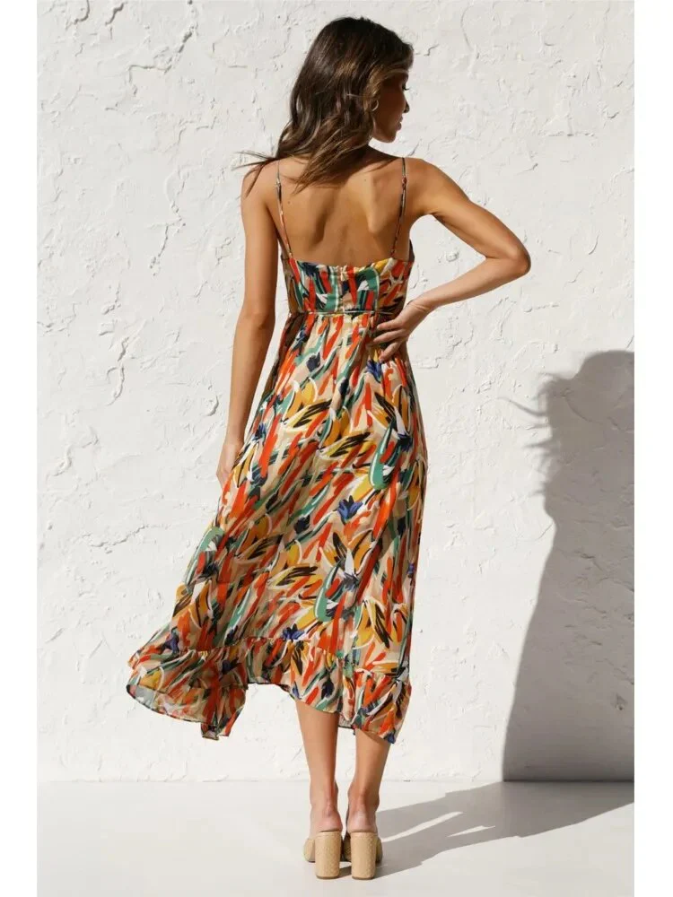 Paloma Dress | V Neck Spaghetti Strap Summer Dress - Image 2