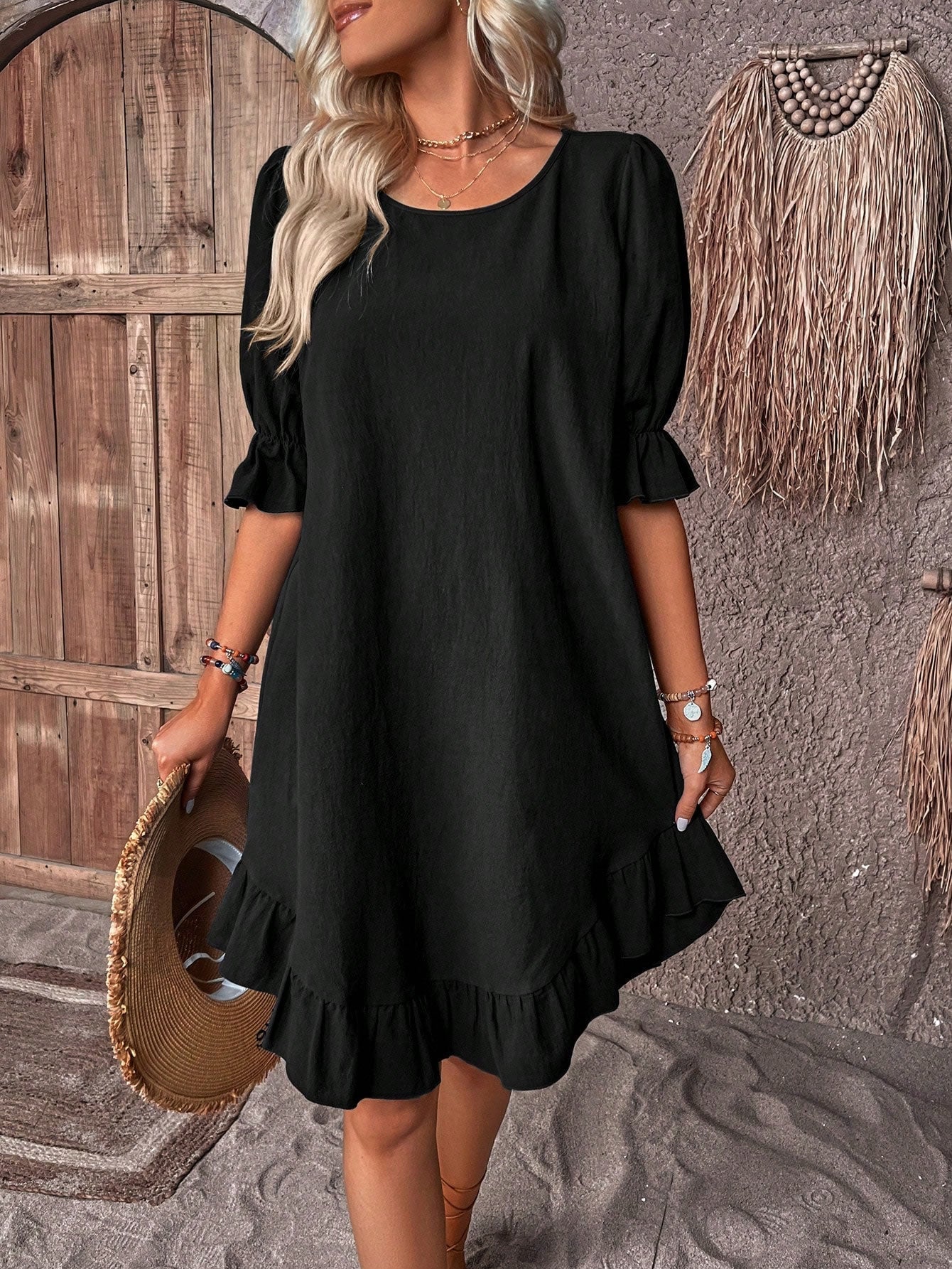 Paola Dress | Half Sleeve Summer A-Line Dress - Image 3