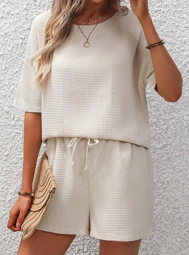 Paulita Lounge Set | Short Sleeve Top & Drawstring Shorts - Image 3