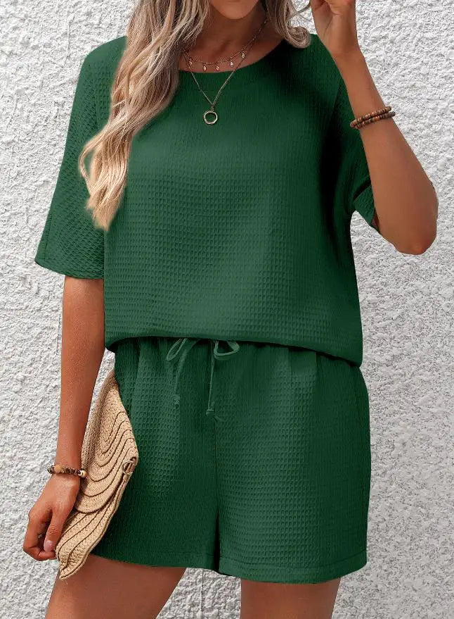 Paulita Lounge Set | Short Sleeve Top & Drawstring Shorts - Image 5