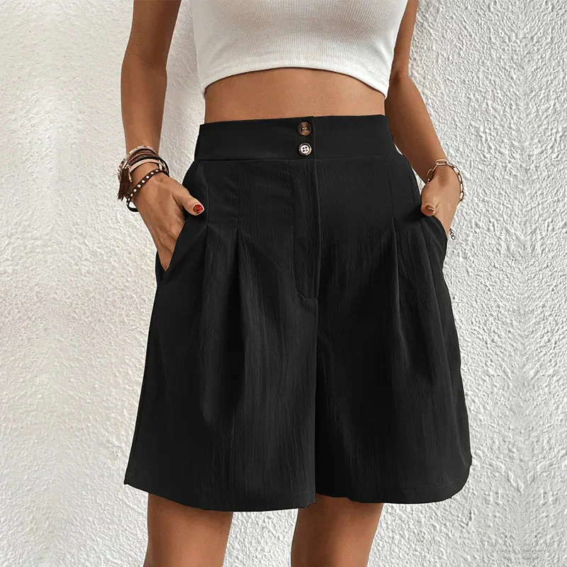 Pearl Shorts | High-Waisted Pleated Shorts - Image 4