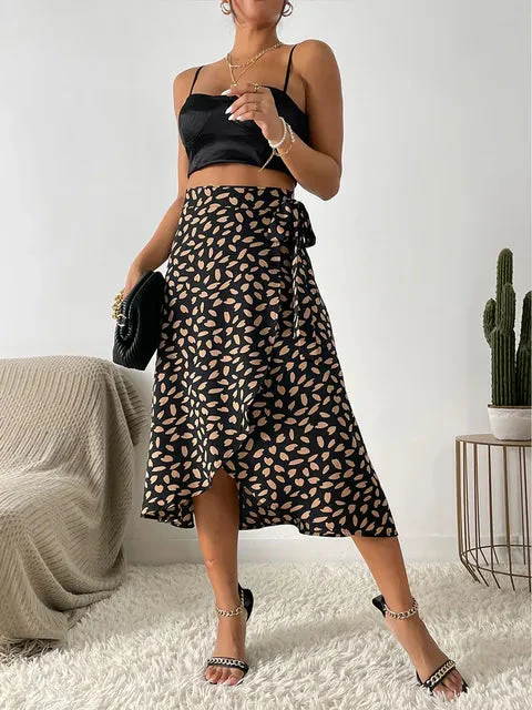 Perla Midi Wrap Skirt | Adjustable Fit with Asymmetrical Hem - Image 6