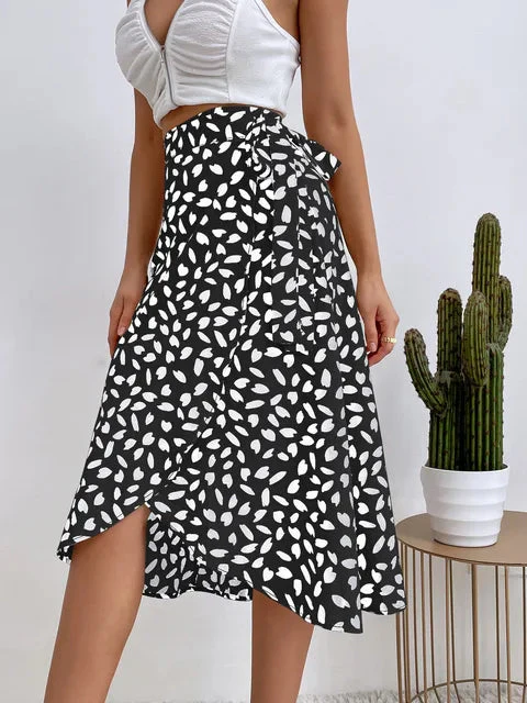Perla Midi Wrap Skirt | Adjustable Fit with Asymmetrical Hem - Image 7