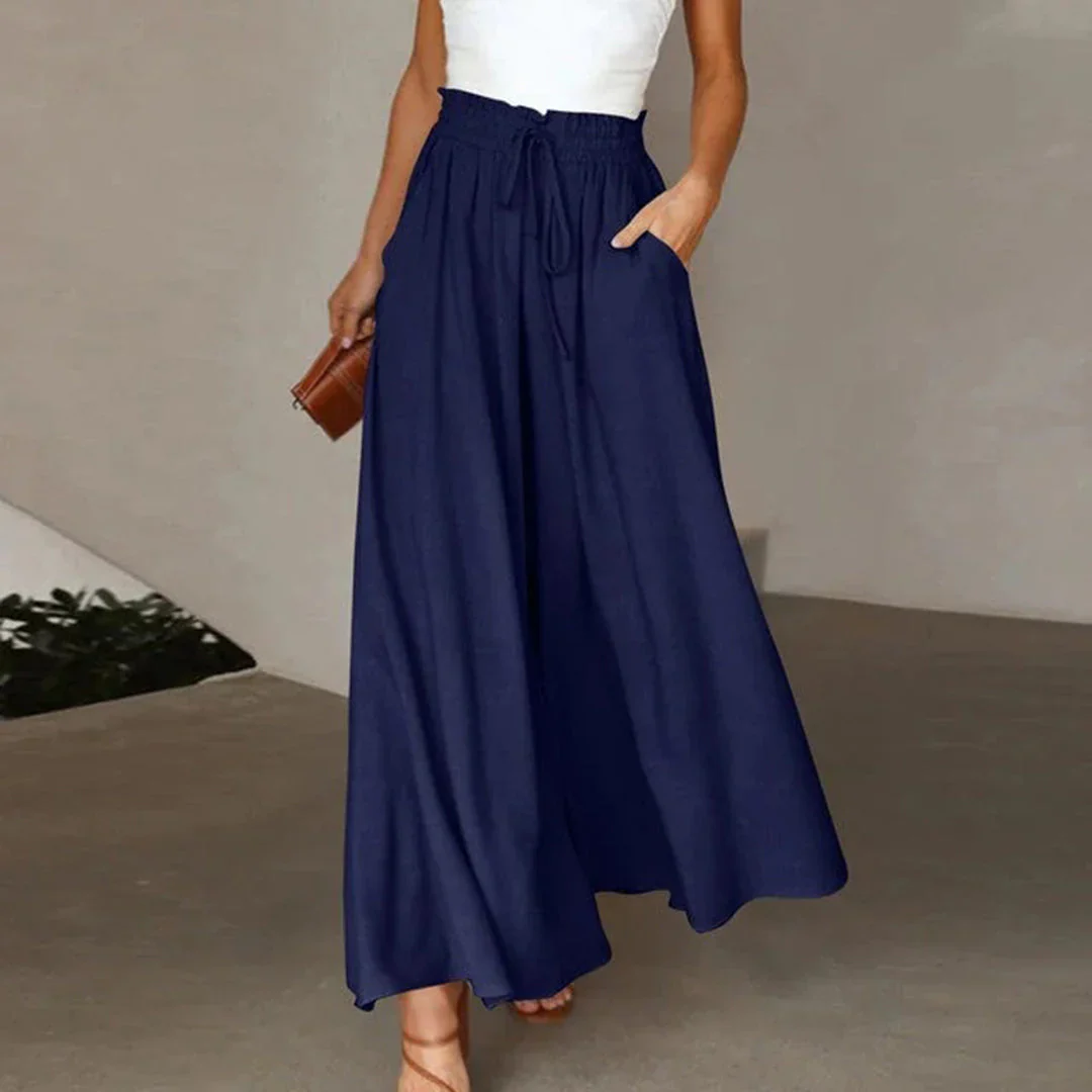 Perri Trousers | High-Waisted Flowy Wide-Leg Pants - Image 2
