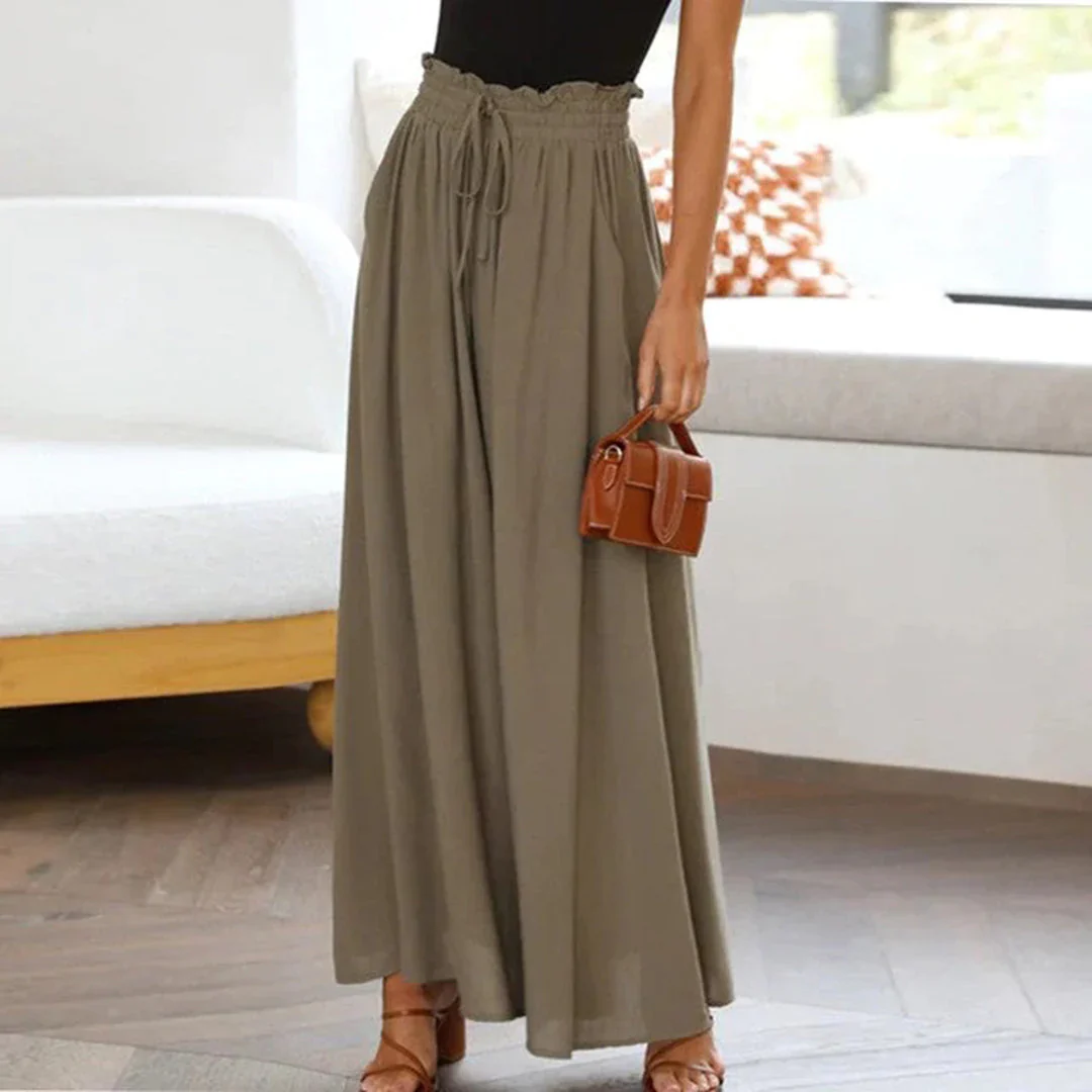Perri Trousers | High-Waisted Flowy Wide-Leg Pants - Image 5