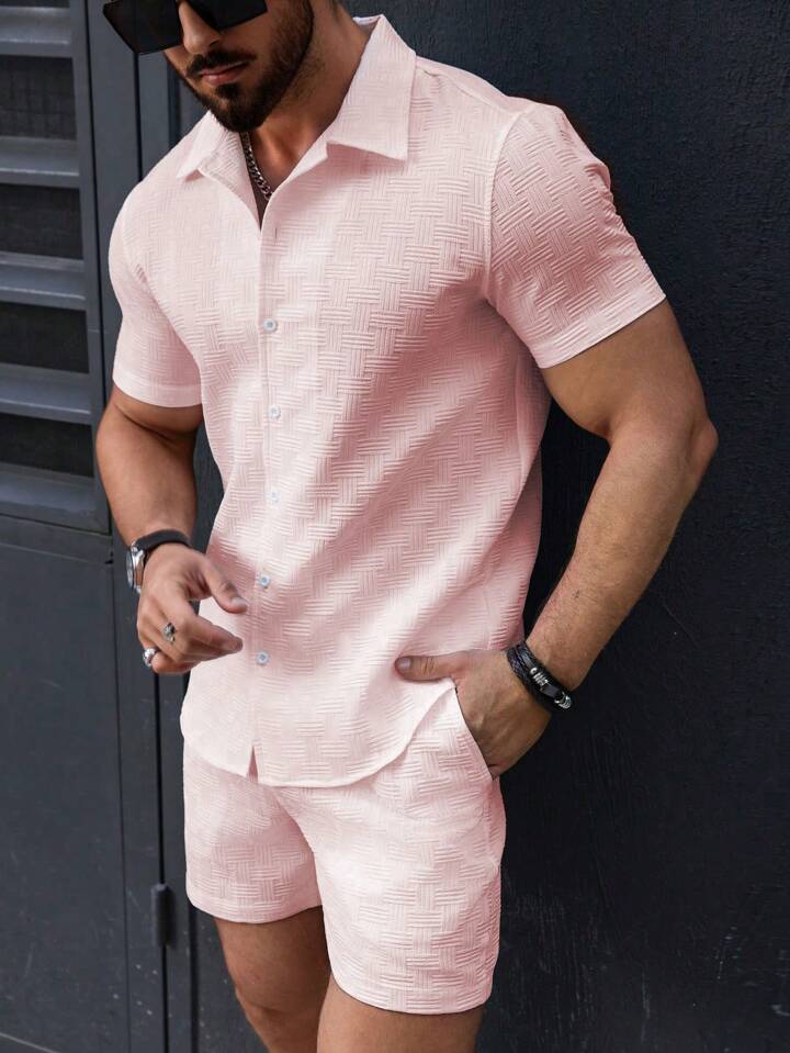 Phillip Co-ord Set | Slim Button-Down Shirt & Shorts - Image 3