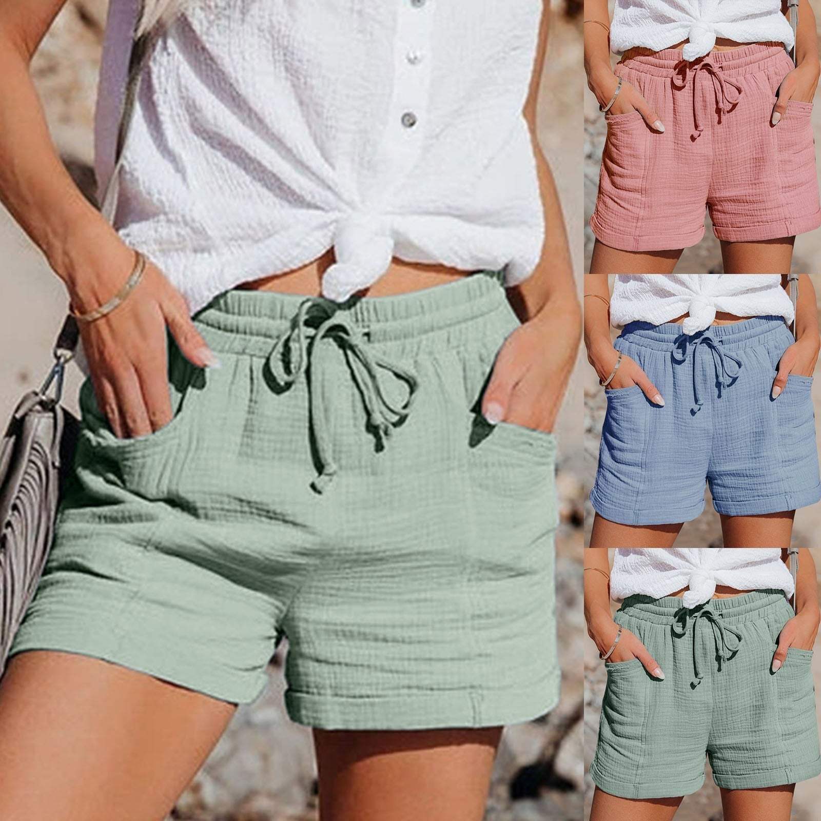 Philomena Shorts | Elastic Waist Casual Shorts - Image 6