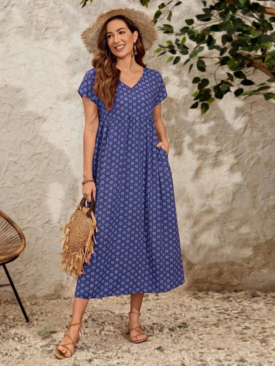 Pilar Dress | Casual Vintage Summer Midi Dress - Image 3