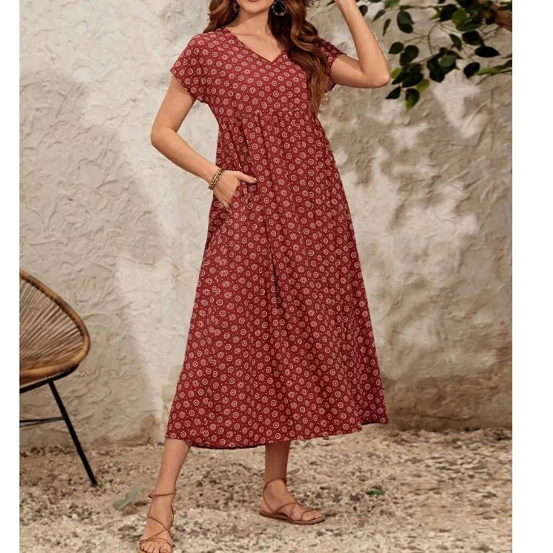 Pilar Dress | Casual Vintage Summer Midi Dress - Image 4
