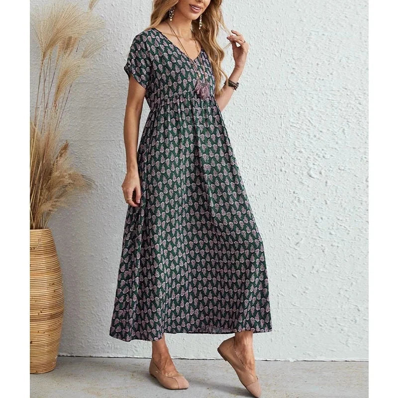 Pilar Dress | Casual Vintage Summer Midi Dress - Image 5
