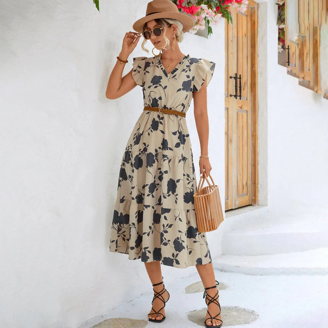 Poppy Dress | Floral Summer Midi Dress - Image 2