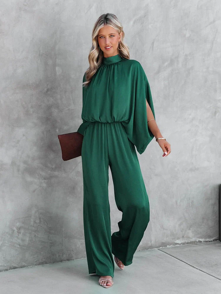 Qoletta Jumpsuit | Women's Autumn Elegant High-Collar Jumpsuit