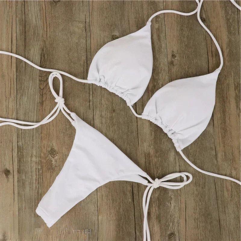 Queen Bikini Set | Classic Triangle Tie-Back Swimwear - Image 4