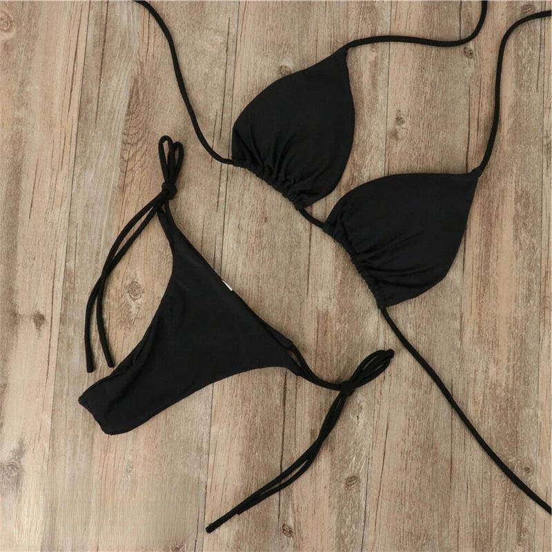 Queen Bikini Set | Classic Triangle Tie-Back Swimwear - Image 6