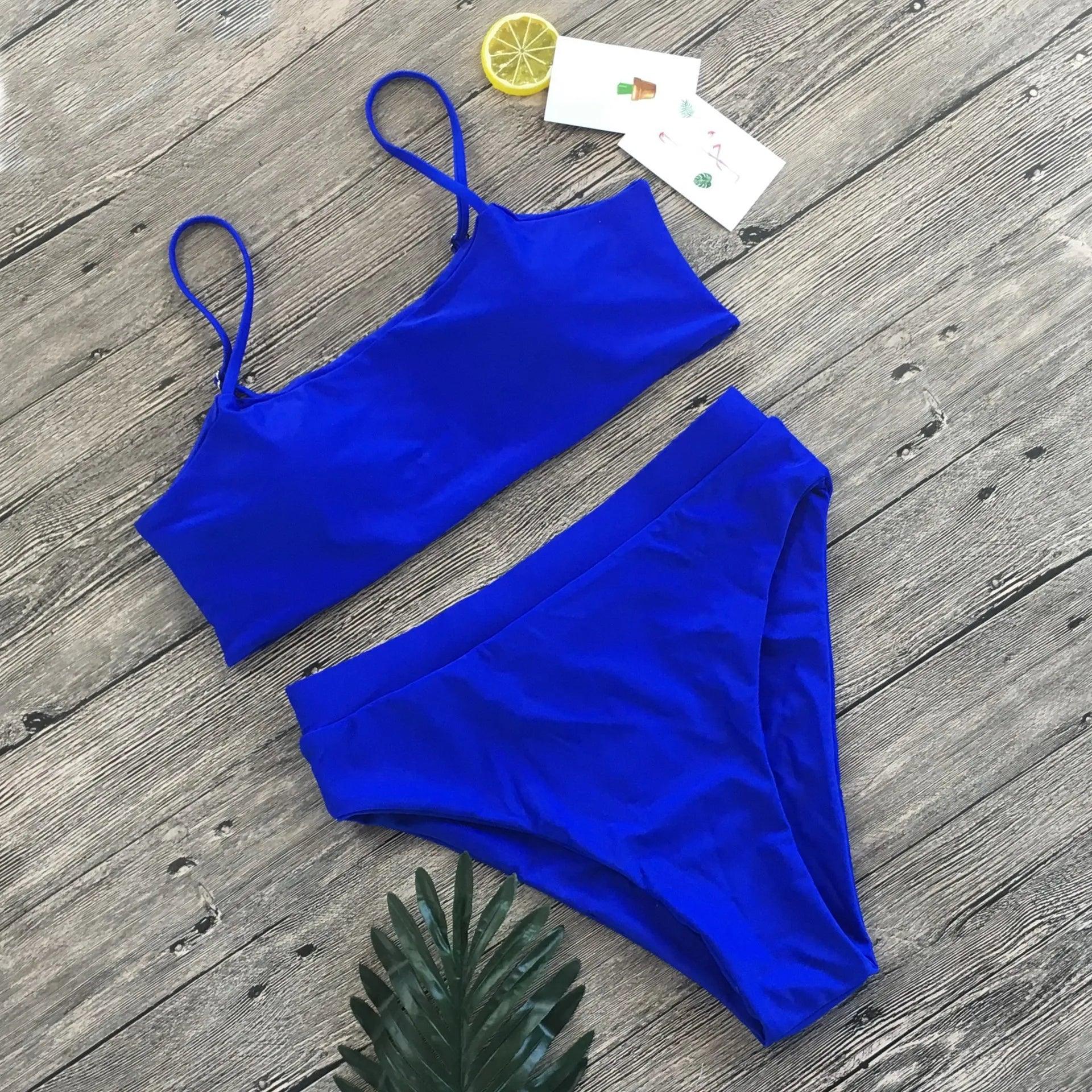 Queenie High-Waisted Bikini Set | Sleek Bandeau Top & Shaping Bottoms - Image 4