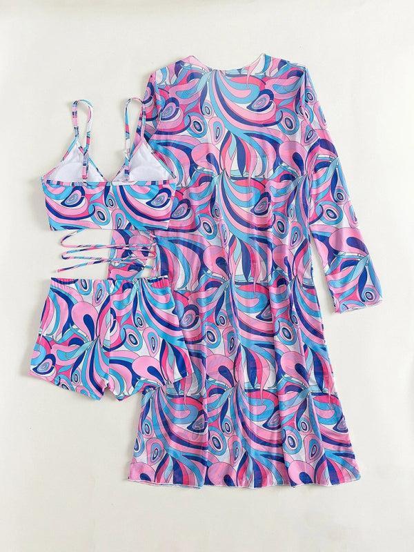 Quenelle Swim Set | Retro Bikini, Shorts & Kimono - Image 2