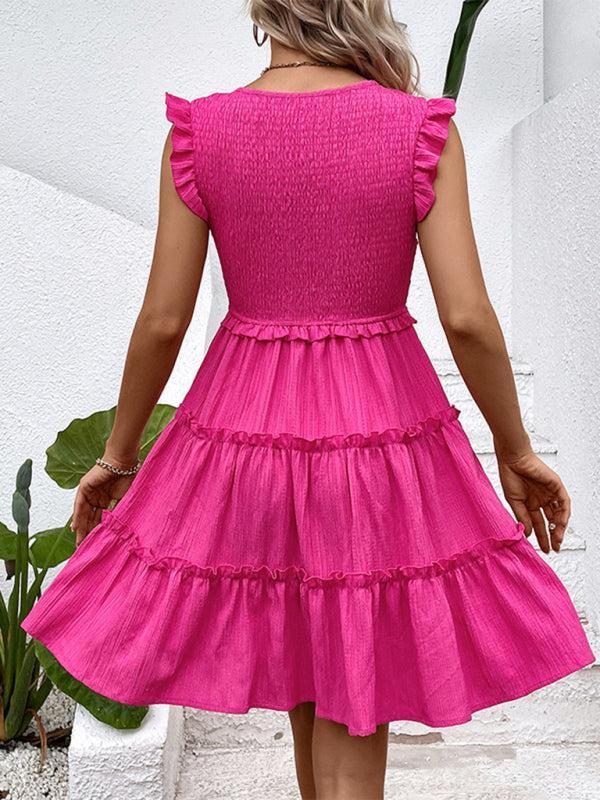 Quentessa Dress | Sleeveless Layered Textured Dress - Image 2