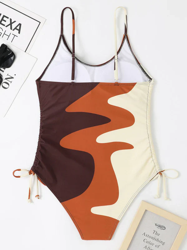 Quivana Swimsuit | Multi-Tone One-Piece with Side Ties - Image 3