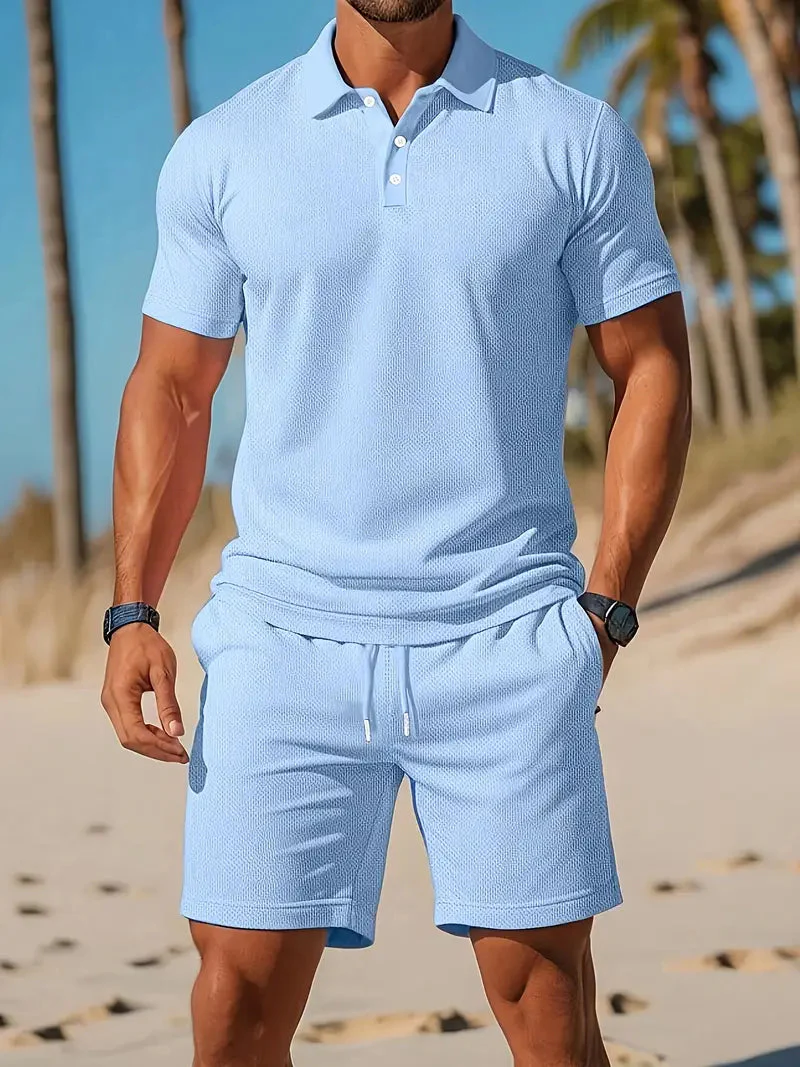 Rayen Men's Polo Shirt Set | Casual Spring & Summer Outfit - Image 2