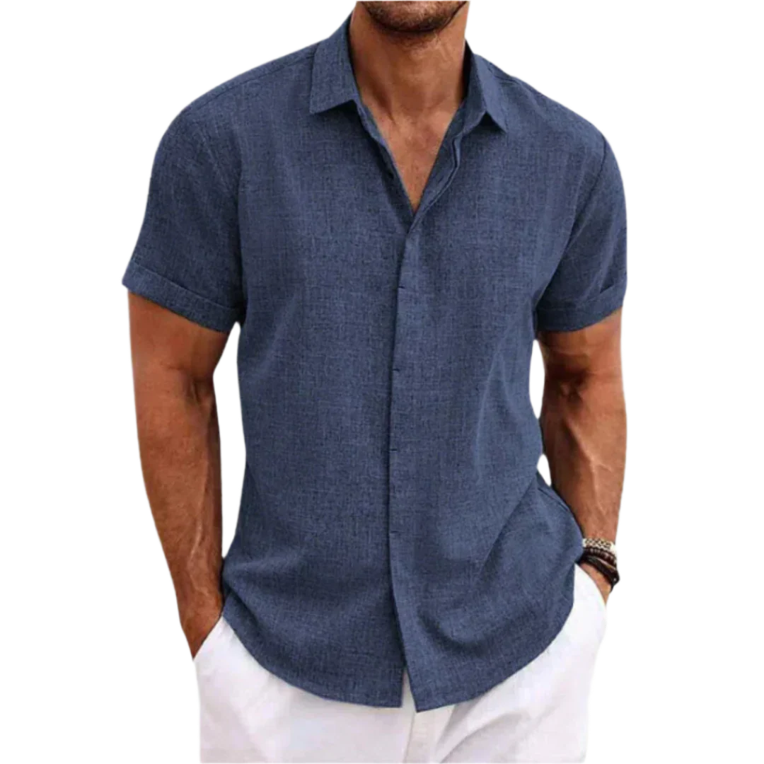Rik Shirt | Men's Short Sleeve Linen Button-Up Shirt