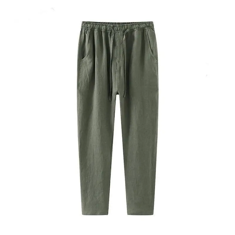 Roel Trousers | Men's Linen Trousers with Drawstring Waist - Image 3