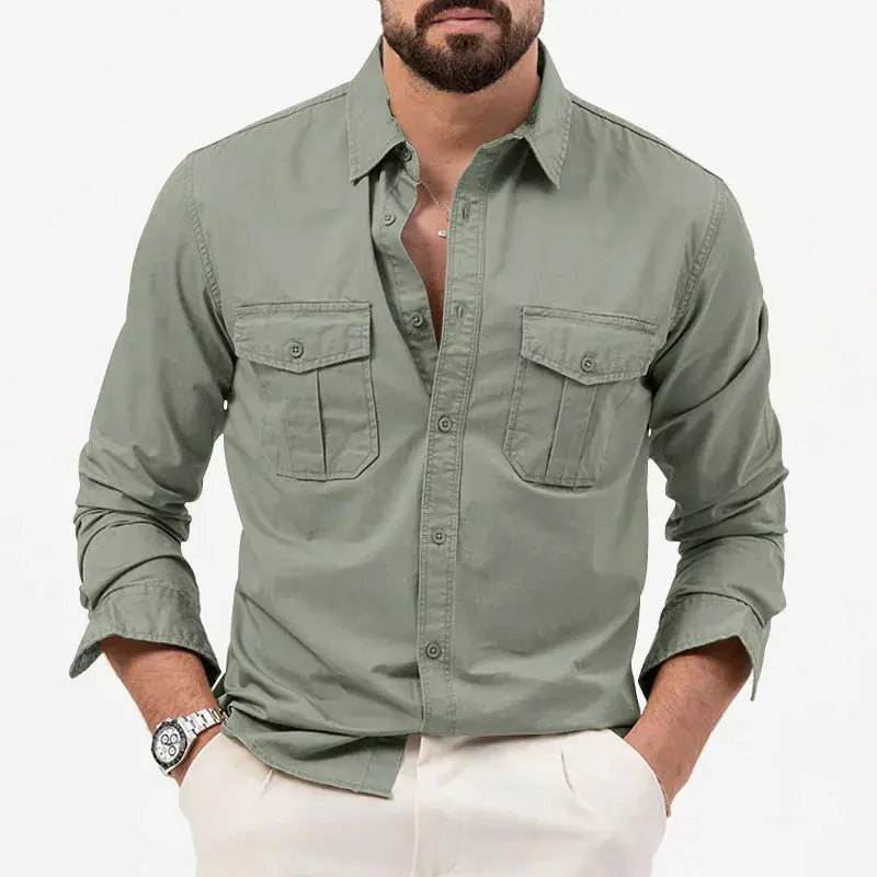 Ron Shirt | Men’s Casual Long Sleeve Button-Up Shirt Stylish & Versatile