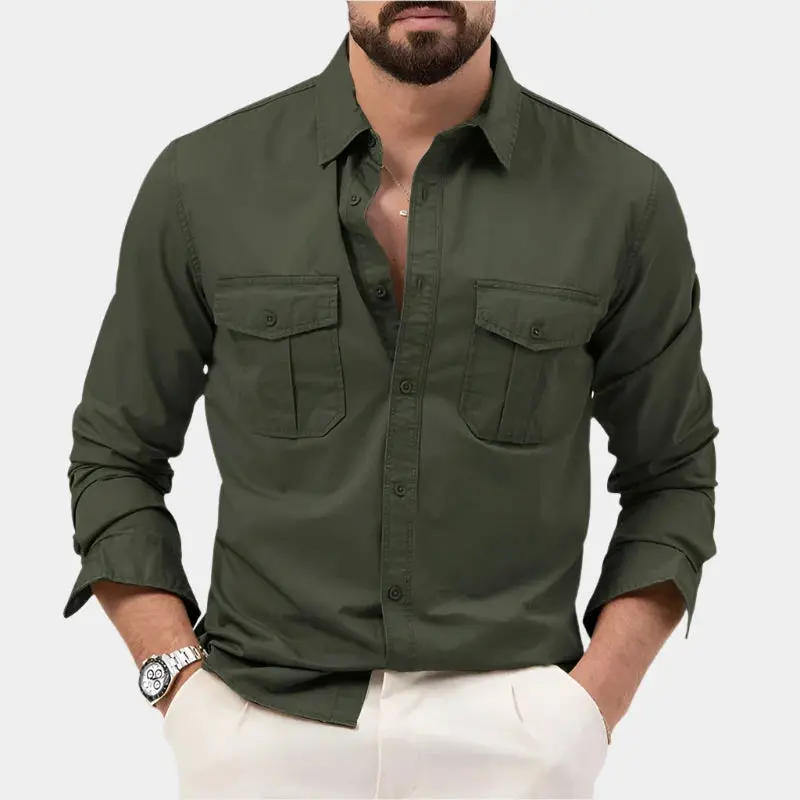 Ron Shirt | Men’s Casual Long Sleeve Button-Up Shirt Stylish & Versatile - Image 4