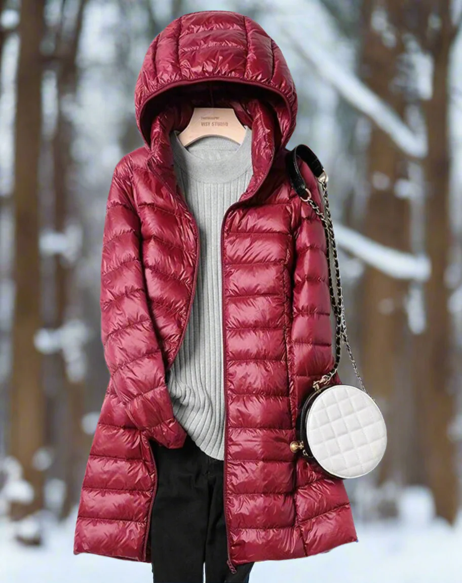 Rosie Hooded Puffer Jacket | Relaxed Fit Thigh-Length Jacket - Image 2