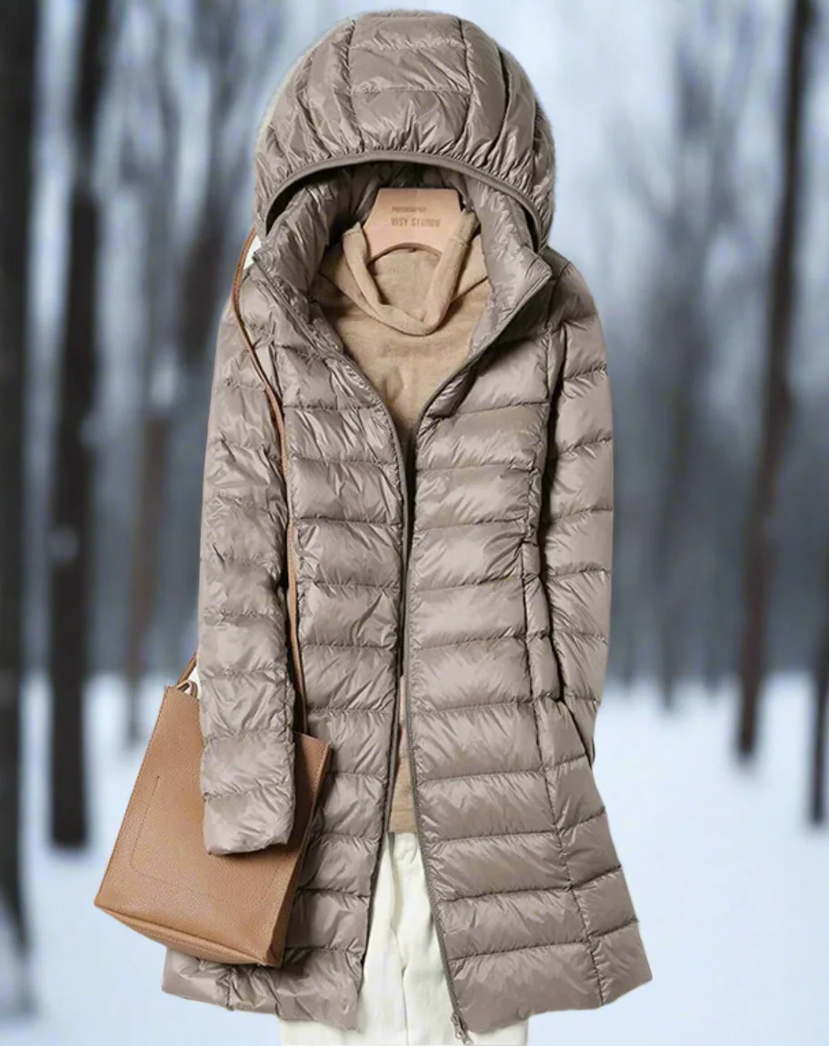 Rosie Hooded Puffer Jacket | Relaxed Fit Thigh-Length Jacket - Image 3