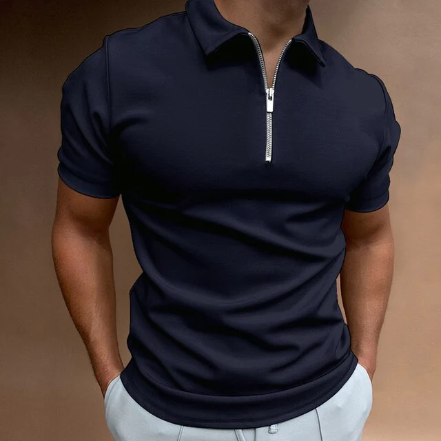 Ruben Polo | Men's Casual Zippered Polo Shirt - Image 2