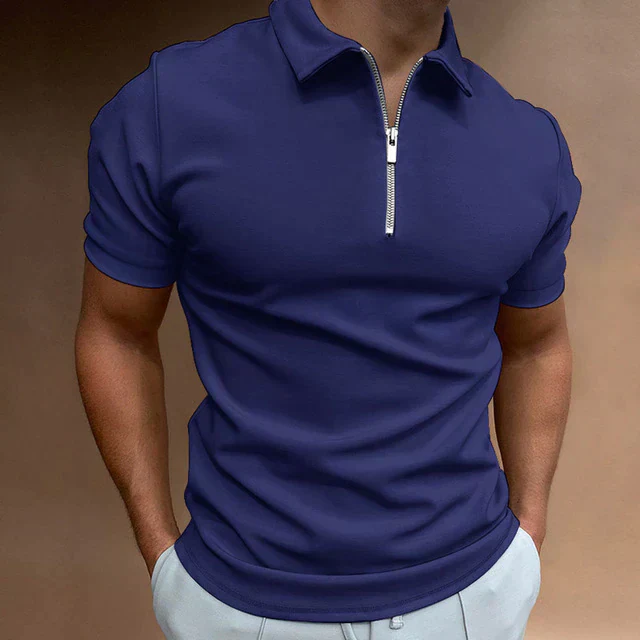 Ruben Polo | Men's Casual Zippered Polo Shirt - Image 4