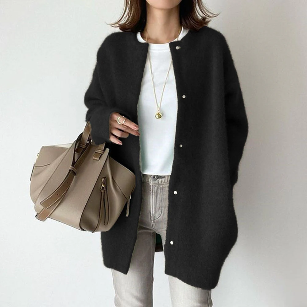 Sasha Cardigan | Women’s Wool Knit Long Sleeve Cardigan - Image 2