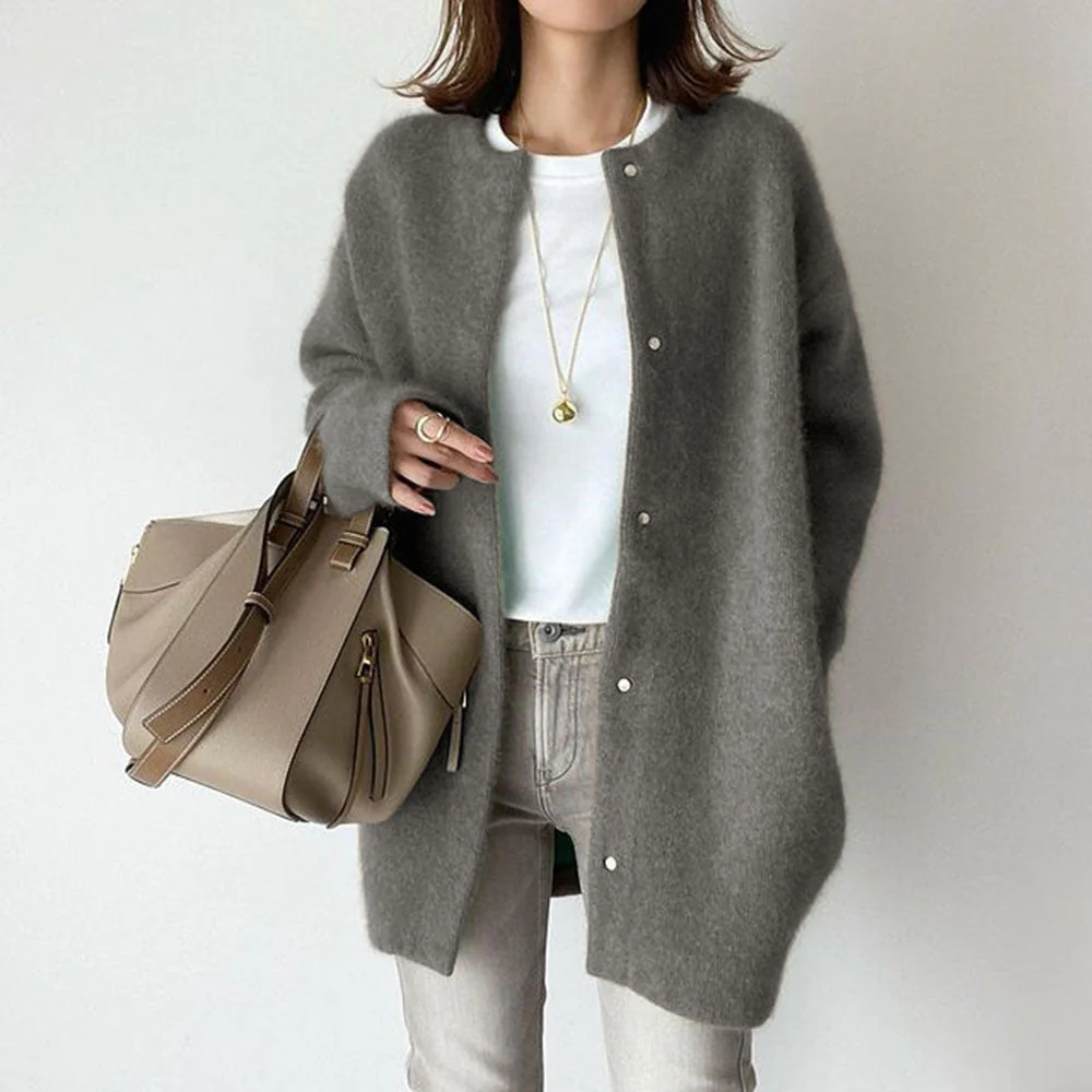 Sasha Cardigan | Women’s Wool Knit Long Sleeve Cardigan - Image 4
