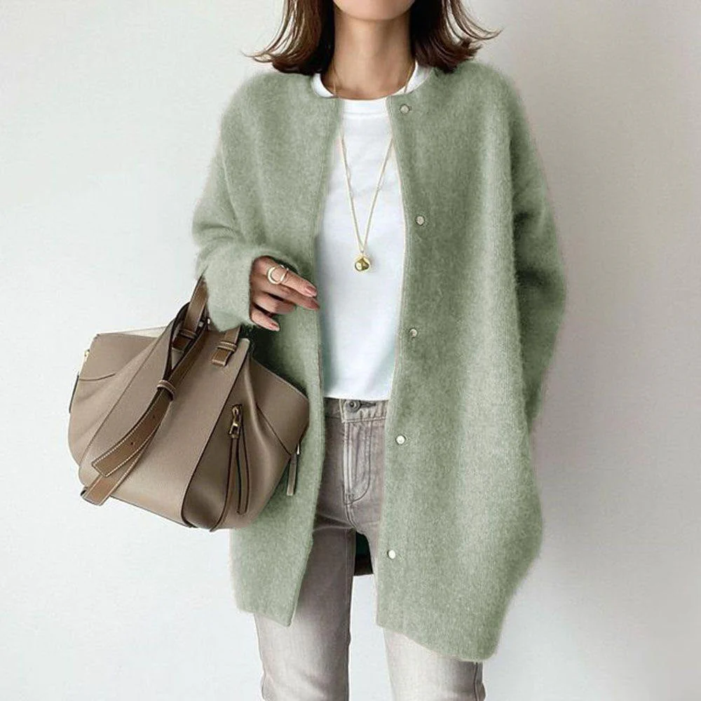 Sasha Cardigan | Women’s Wool Knit Long Sleeve Cardigan - Image 5