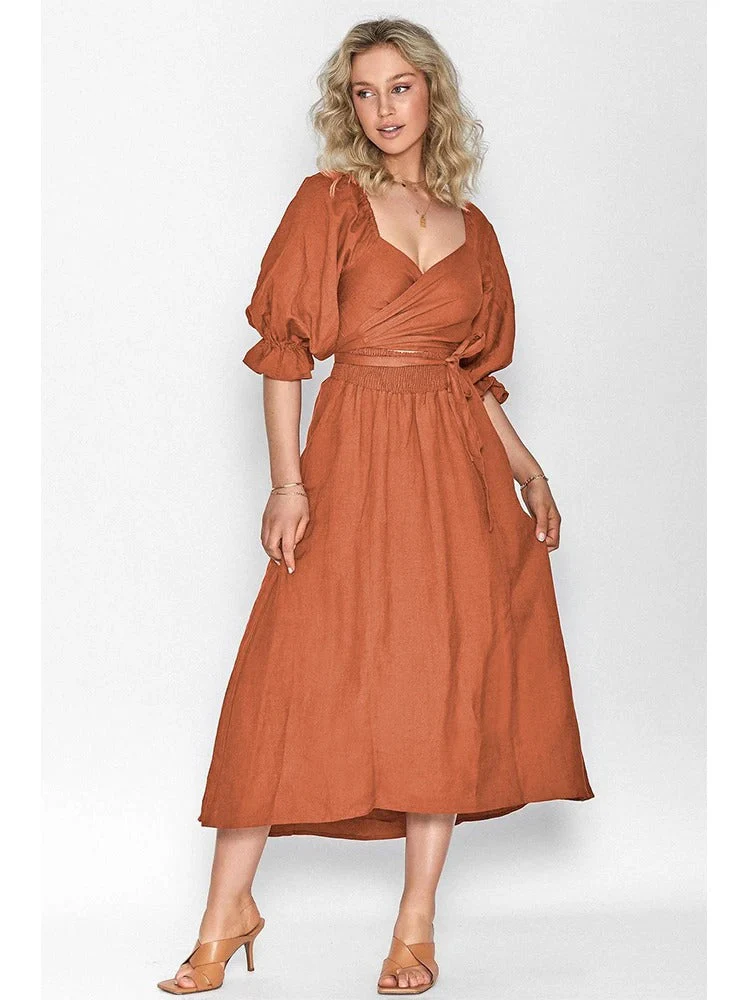 Saskia Elegant Boho Midi Dress | Versatile & Flowy Design - Image 5