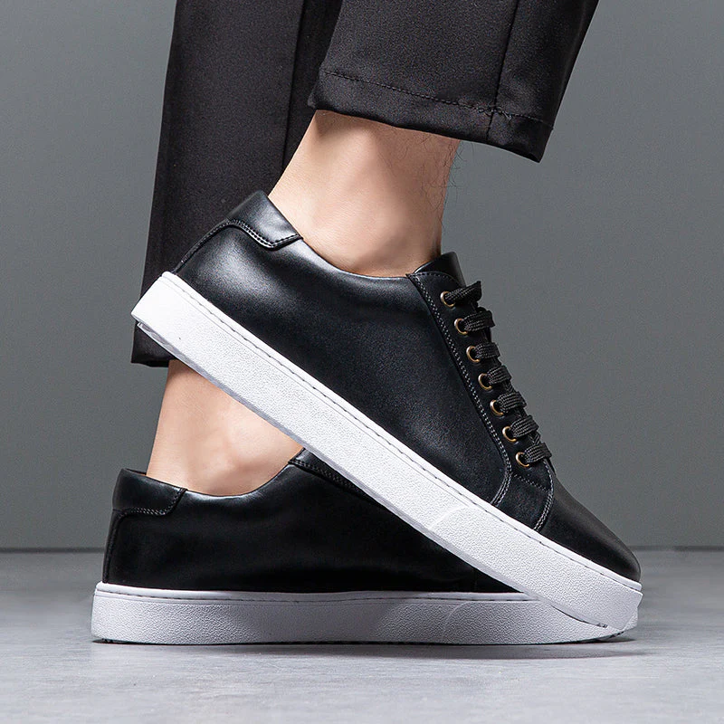 Sebastian Low-Top Sneakers | Lace-Up Burnished Finish Sneakers - Image 3