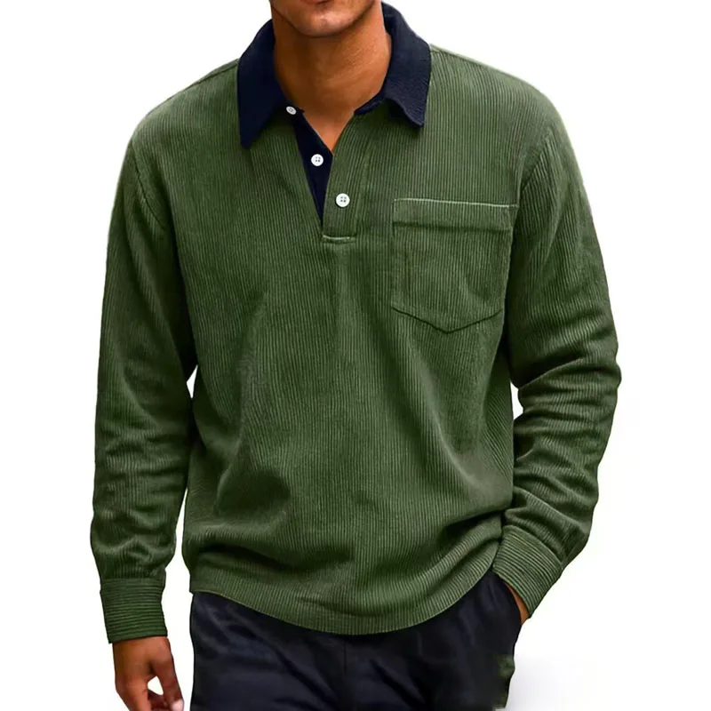 Sebastian Regular Fit Polo Shirt | Contrasting Collar Button Placket Polo Shirt - Image 4