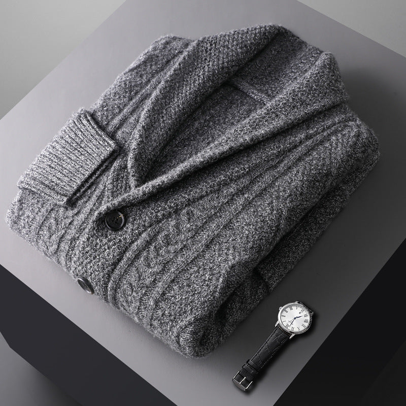Sebastian Relaxed Fit Cardigan | Shawl Collar Button Front Cardigan - Image 5