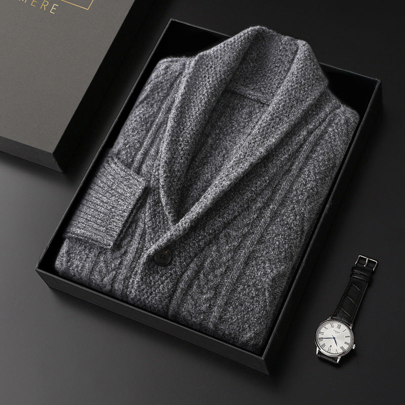 Sebastian Relaxed Fit Cardigan | Shawl Collar Button Front Cardigan - Image 6
