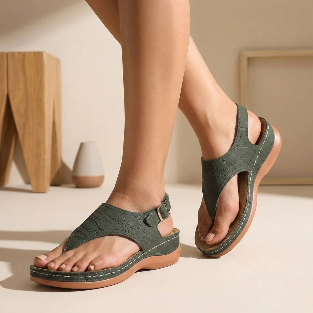 Serena Orthopedic Toe-Loop Sandals | Adjustable Comfort Summer Walking Sandals - Image 4